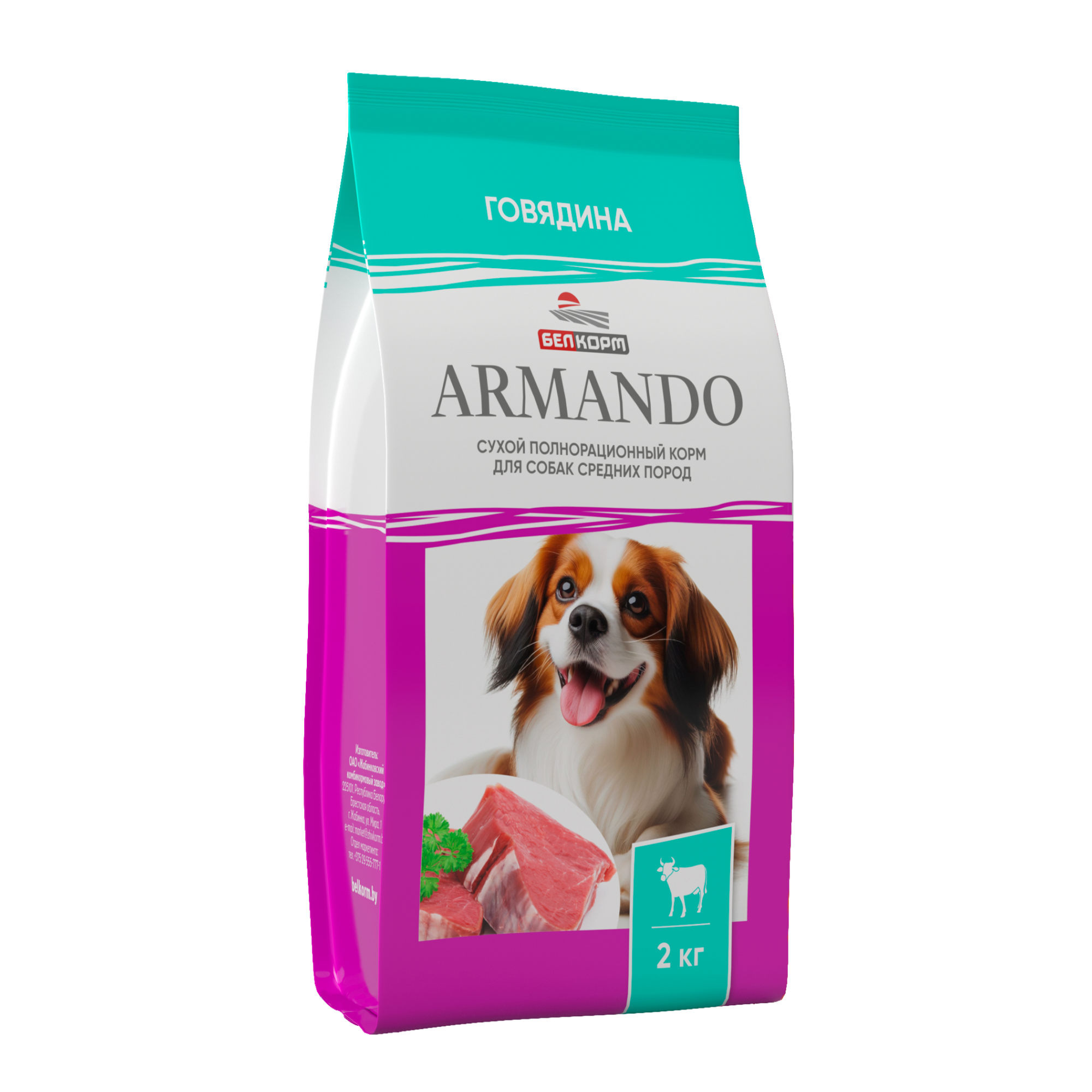 "ARMANDO" корм сухой полнорационный для собак средних и крупных пород со вкусом говядины