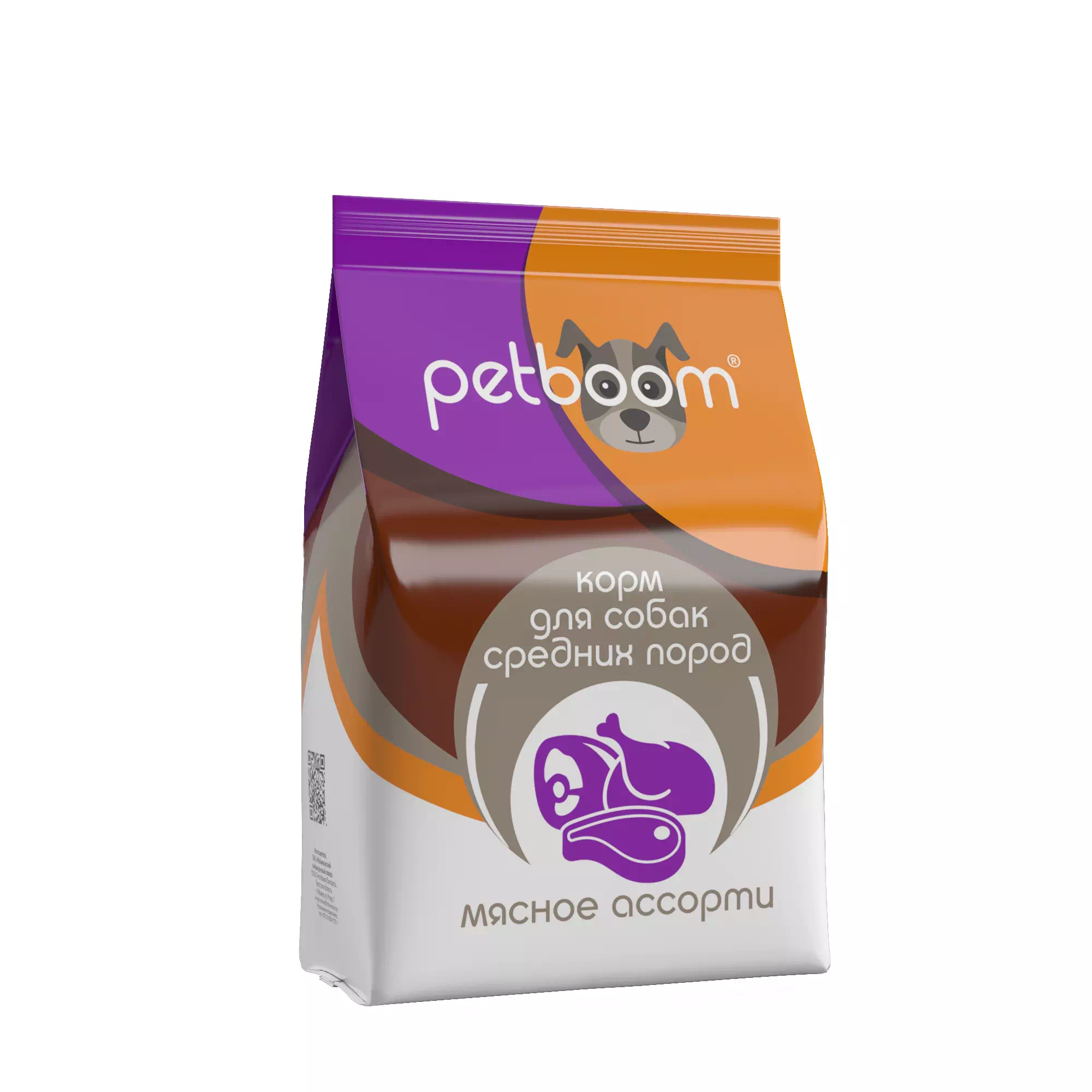«PetBoom» корм сухой для взрослых собак средних пород мясное ассорти